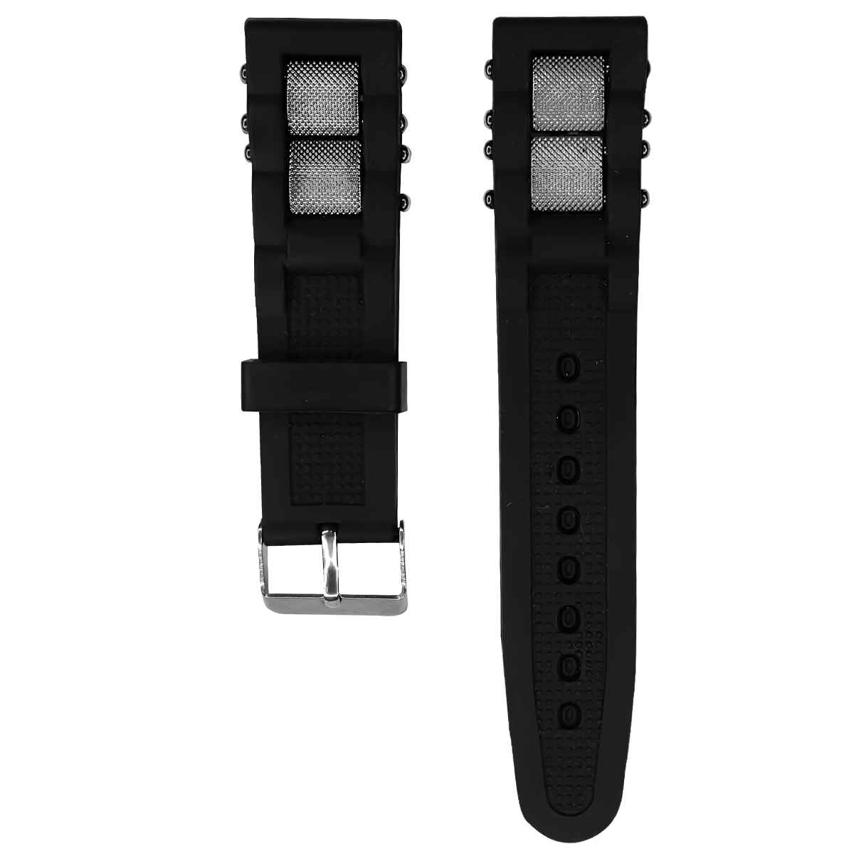 2346S.18.1-PULSO SILICONA NEGRO APLIQUE PLATEAD #18