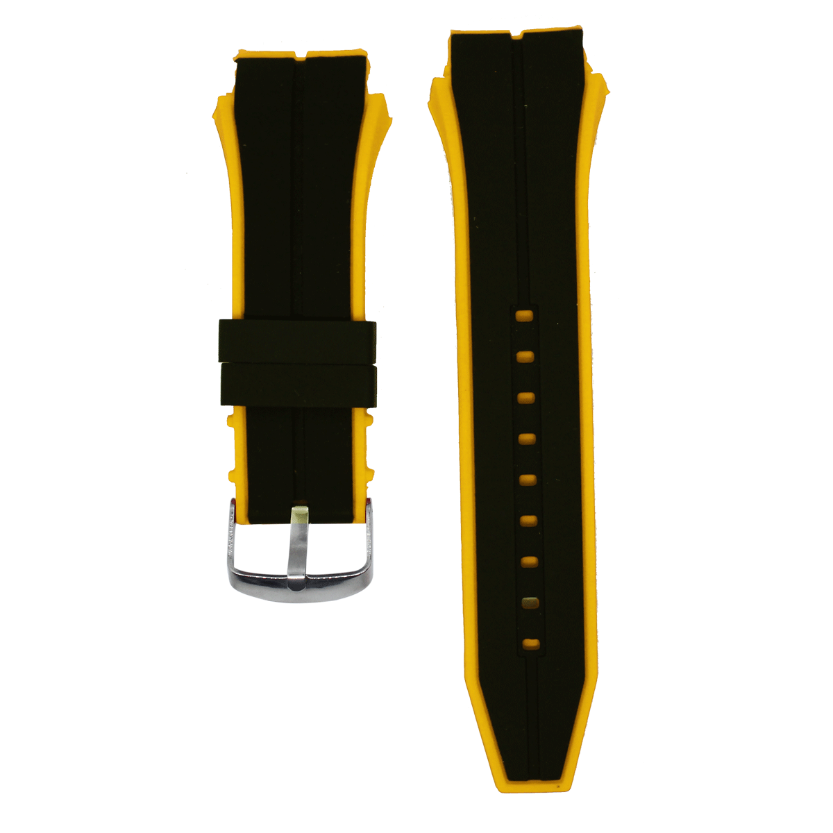2348.20.110-PULSO SILICONA NEGRO-AMARILLO #20