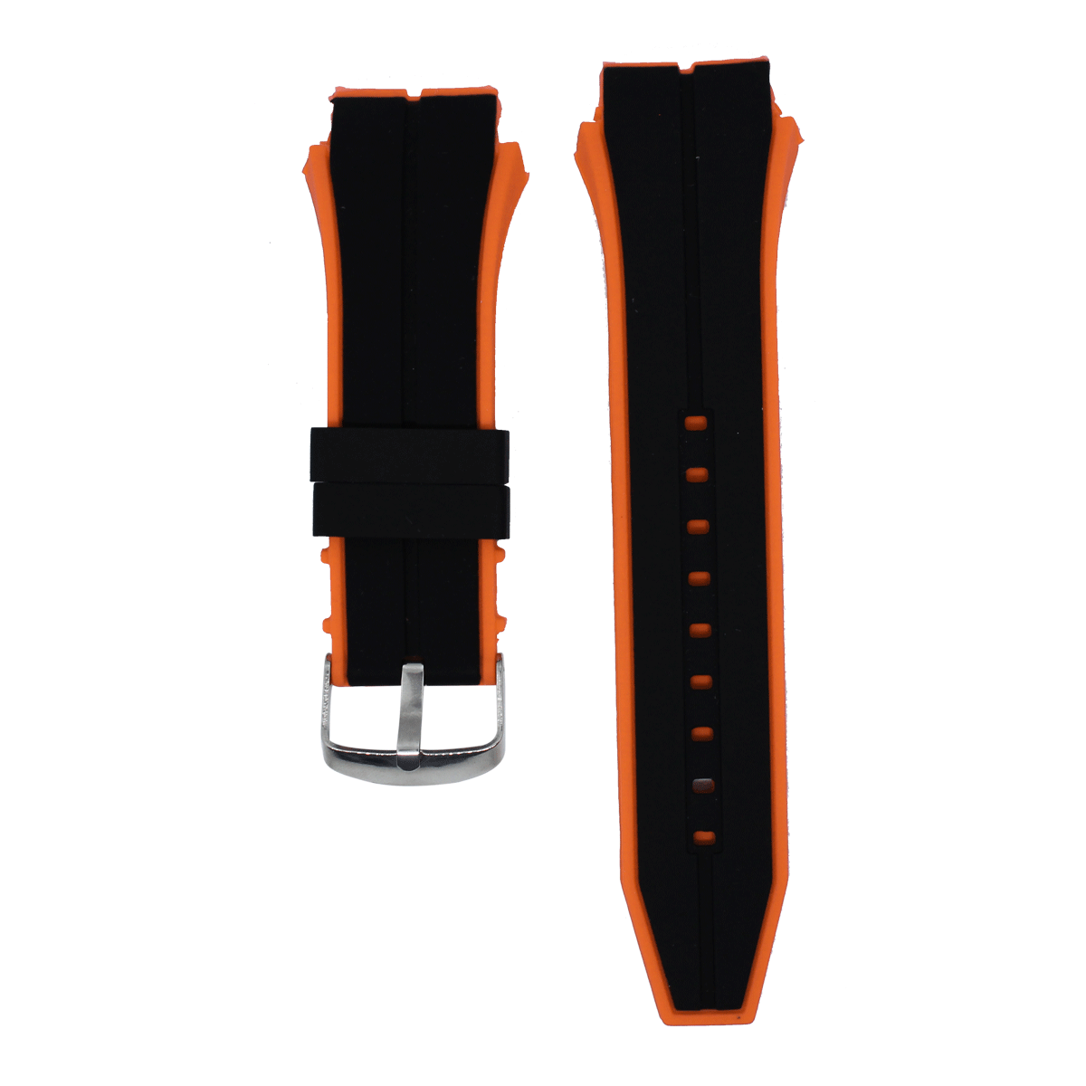 2348.20.119-PULSO SILICONA NEGRO-NARANJA #20