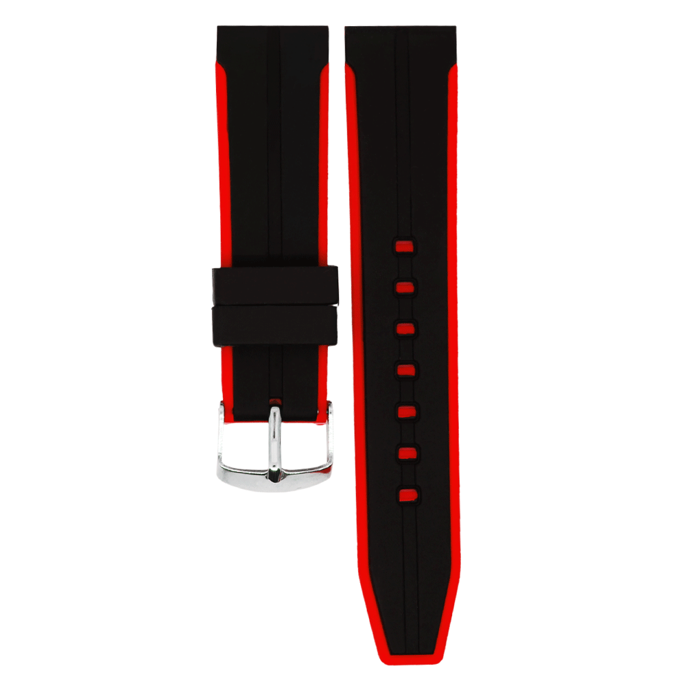 2359.20.106-PULSO QELLO SILICONA NEGRO ROJA #20