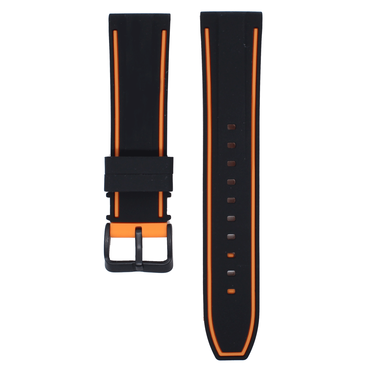 501BK.20.0119-PULSO SILICONA NEGRO NARANJA #20
