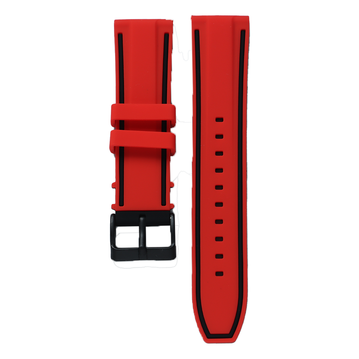 501BK.20.0601-PULSO SILICONA ROJO NEGRO #20