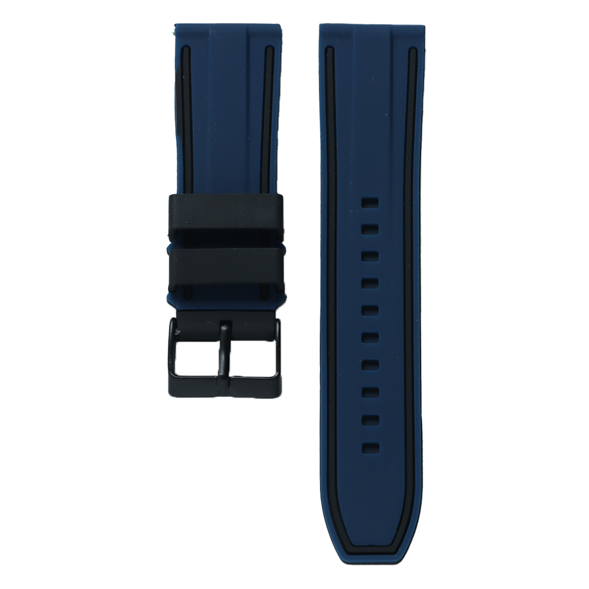 501BK.22.1601-PULSO SILICONA AZUL OSCURO NEGRO #22