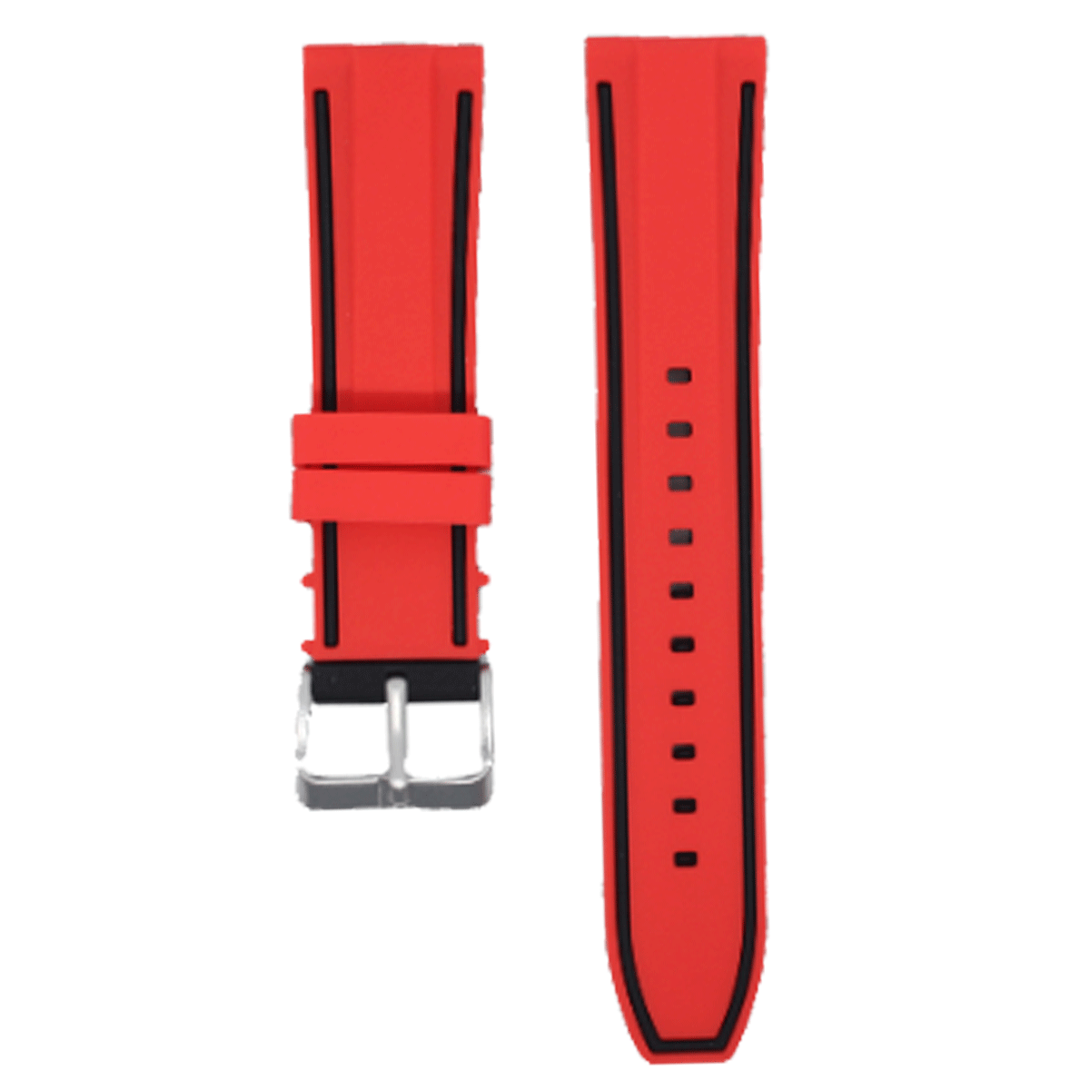 501S.22.0601-PULSO PEGASO SILICONA ROJO NEGRO #22