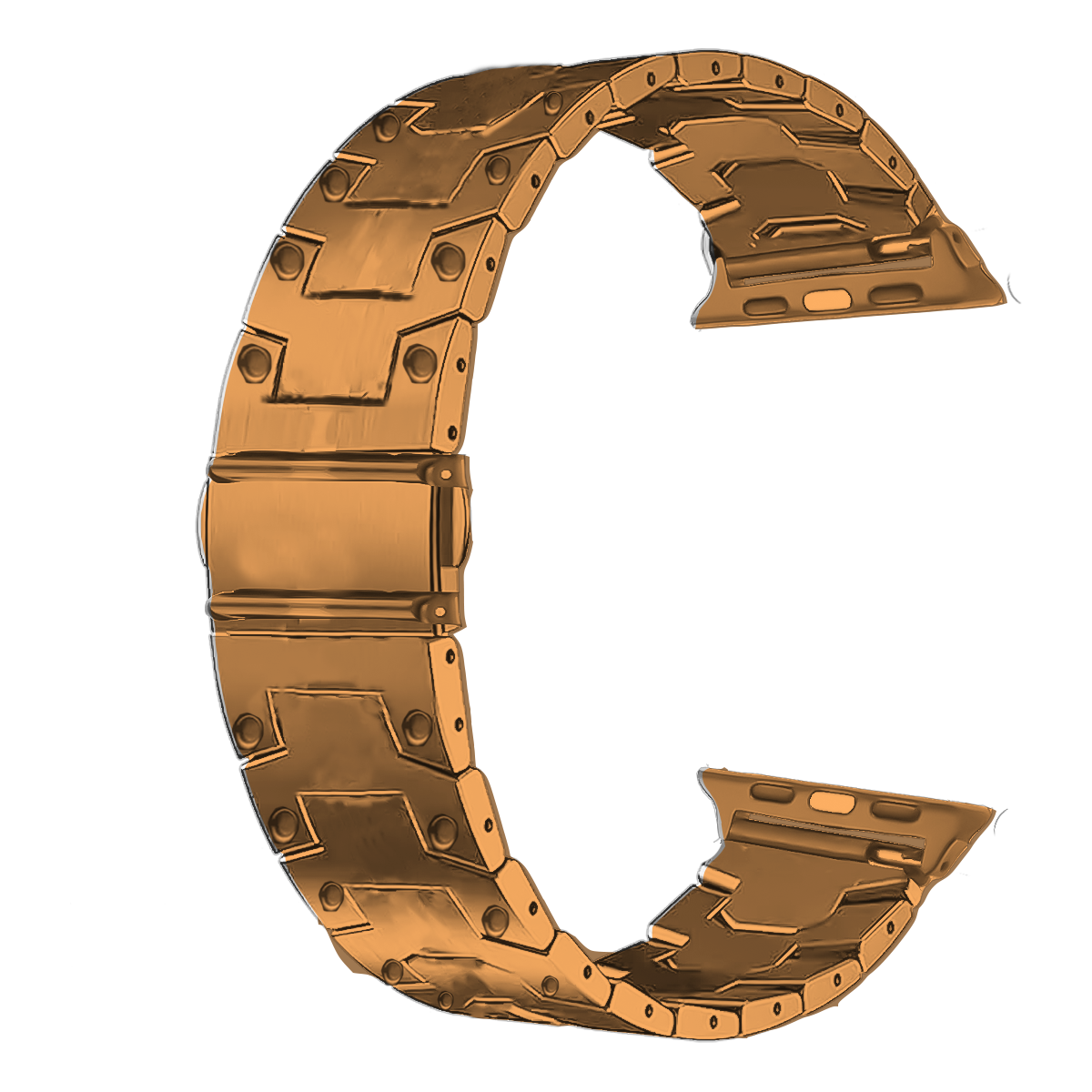 FARG.22X35-PULSO ACERO ORO ROSA # 22X35 MM