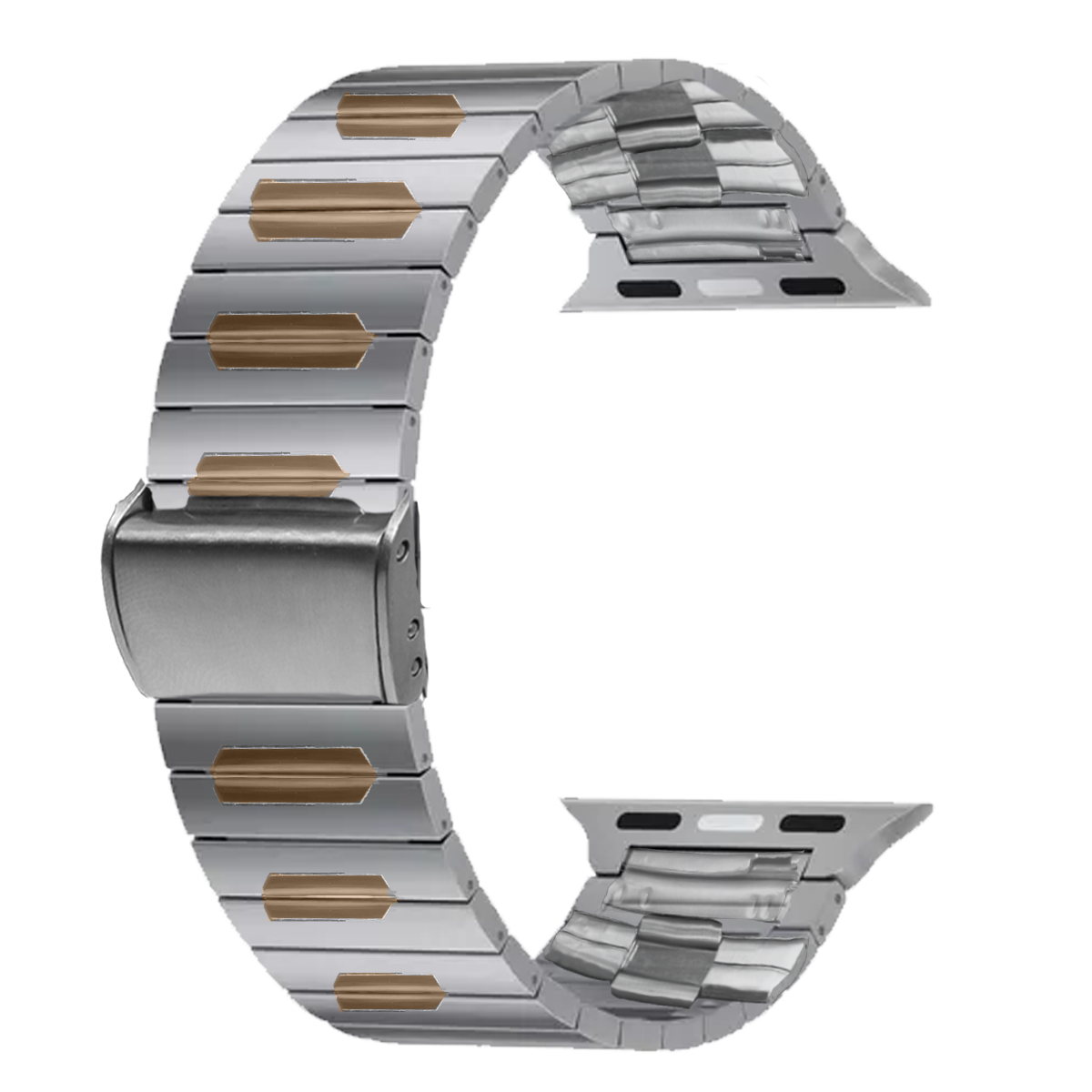 HWSRG.22X35-PULSO ACERO ORO ROSA BICOLOR #22X35 MM