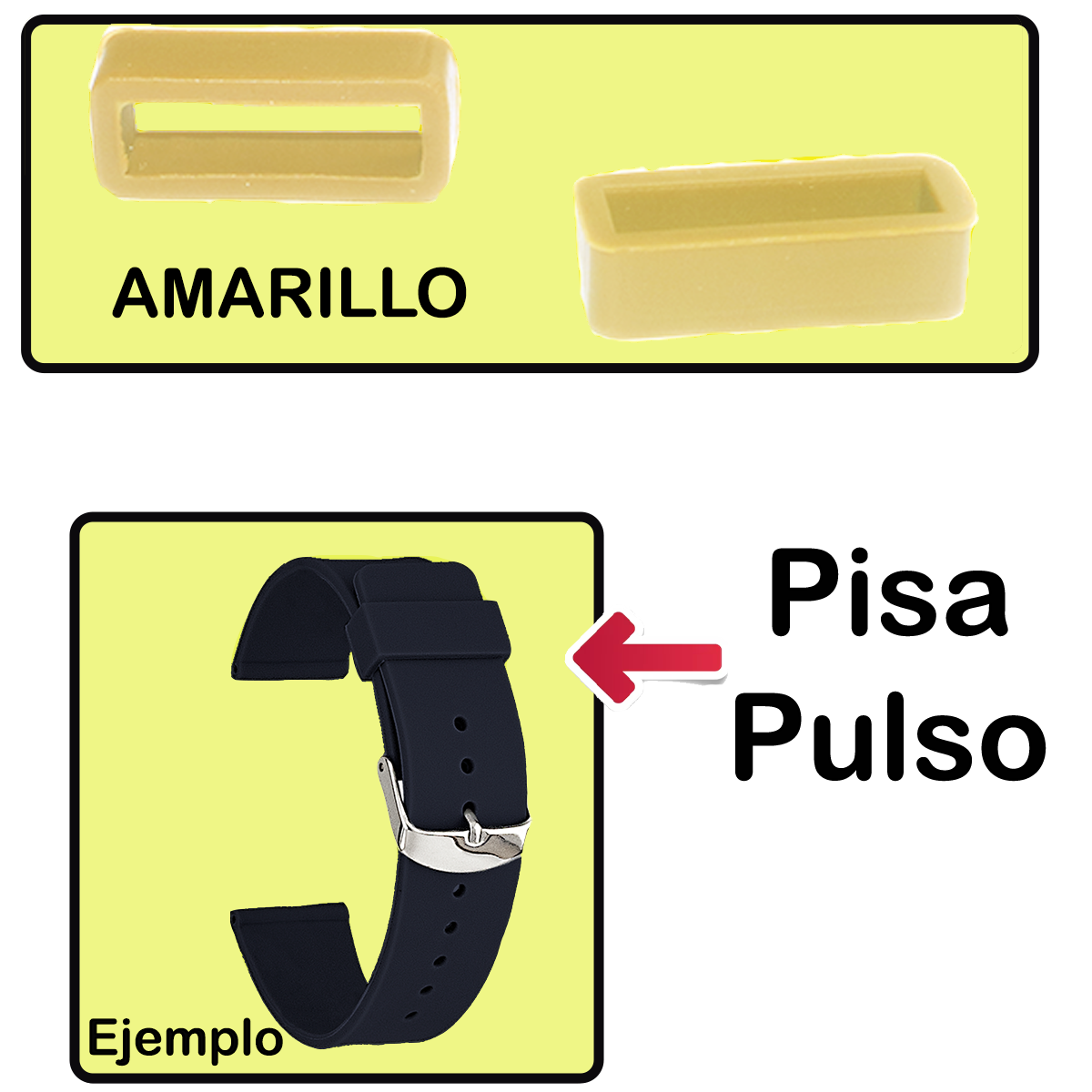 K005.26.10-PISA PULSO DE SILICONA AMARILLO #26