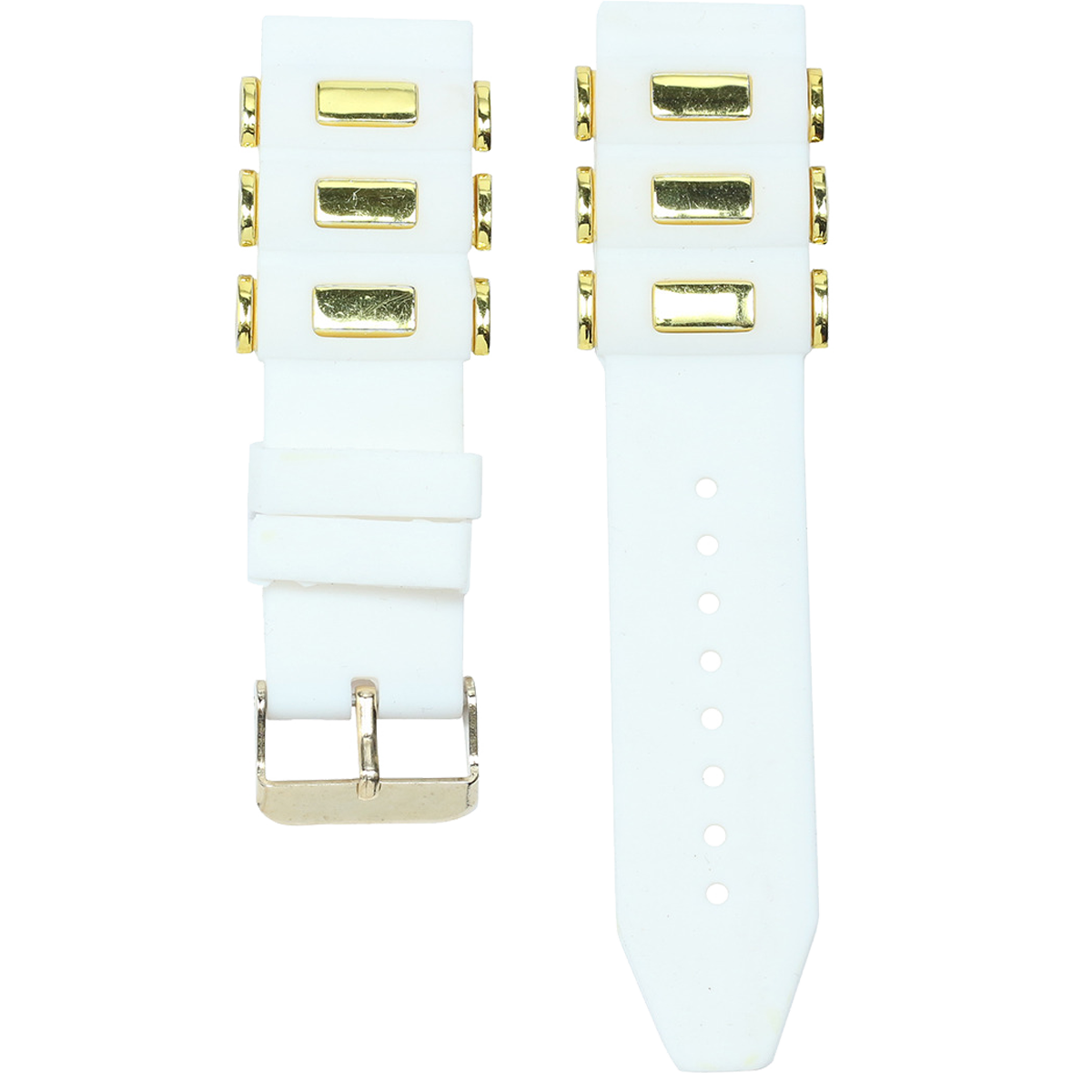 MS01G.22.22-PULSO SILICONA BLANCO HEB. DORADA #22