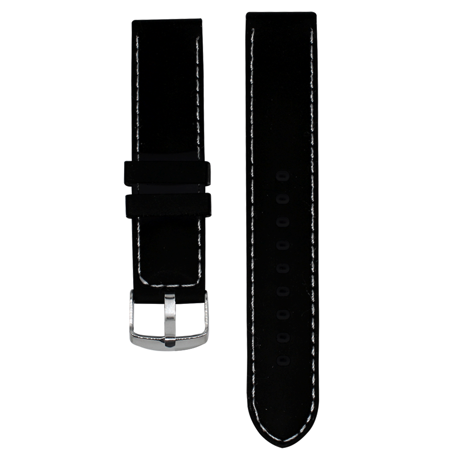 MS14.20.122-PULSO PEGASO SILICONA NEGRO H/BLAN.#20