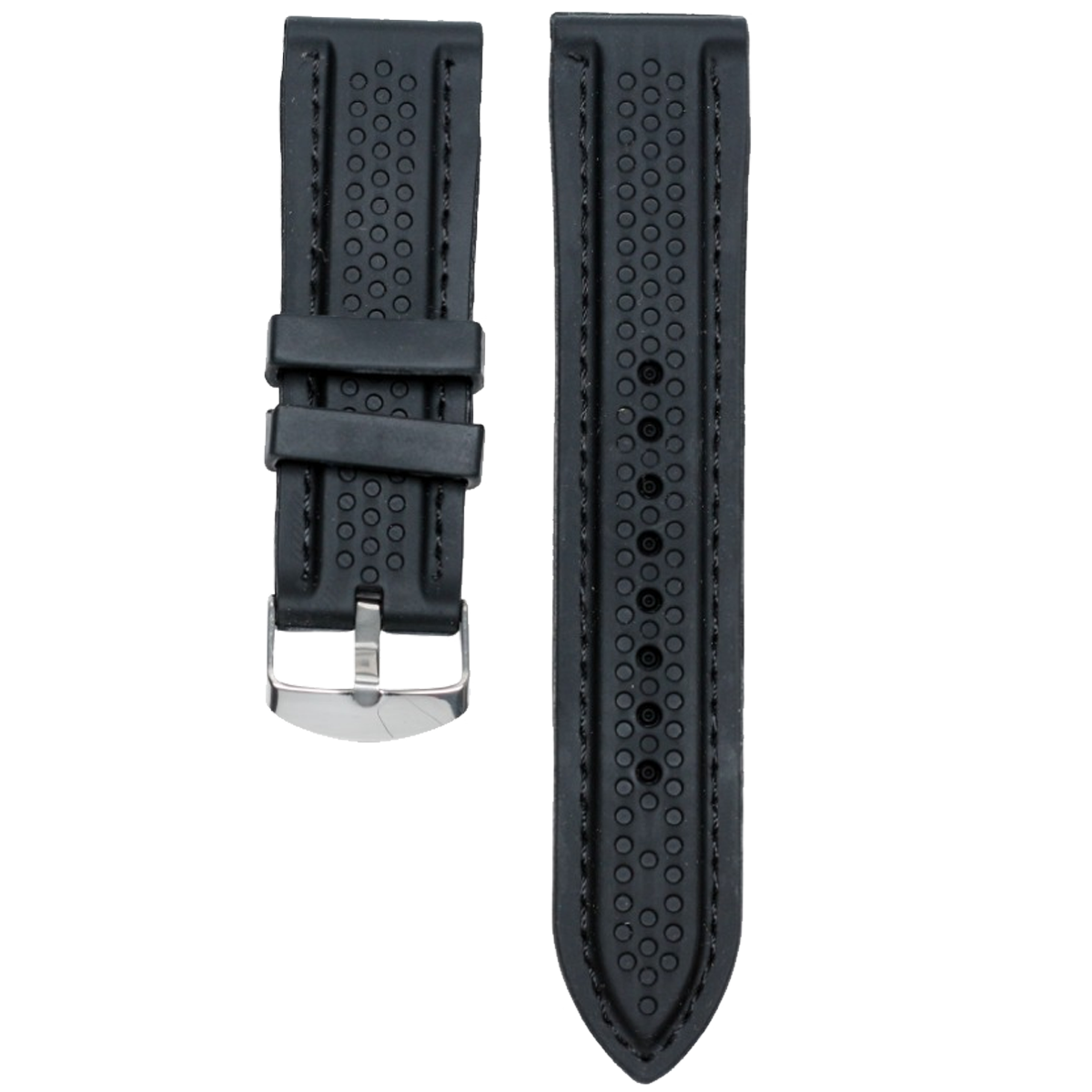 MS21.26.101-PULSO SILICONA NEGRO HILO NEGRO #26