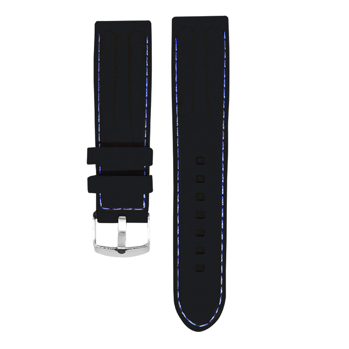 MS23.24.116-PULSO PEGASO SILICONA NEGRO H/AZUL#24