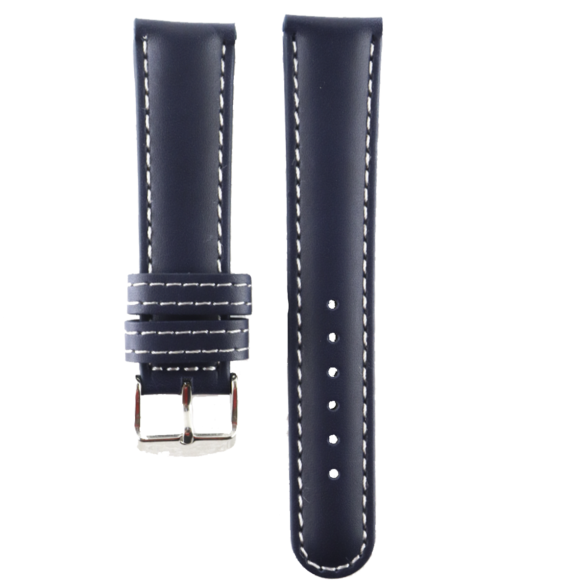 P025SC.14.1622-PULSO PEGASO CUERO AZUL PISA PULSO ANCHO HILO BLANCO #14