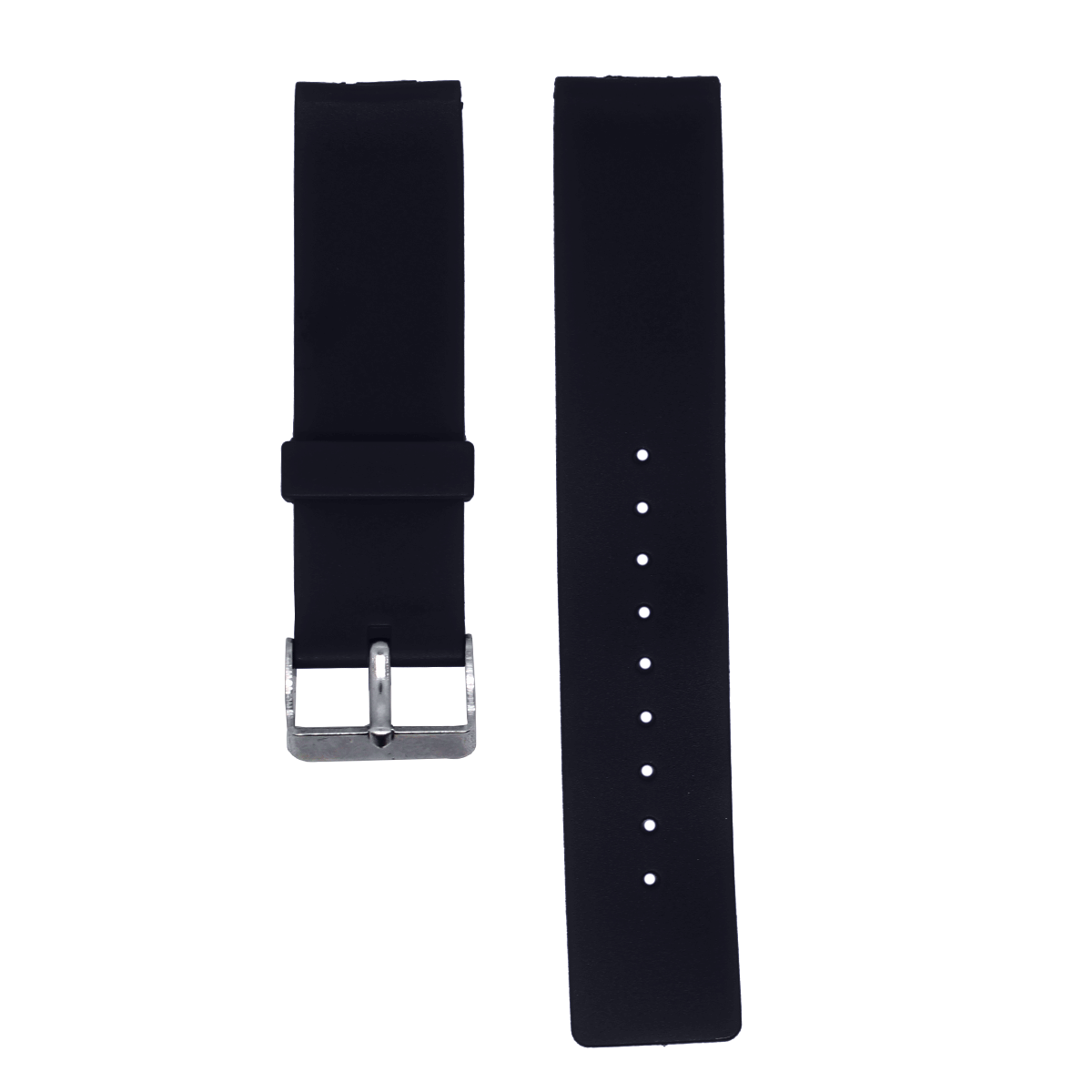 P1148.12.1-PULSO PVC NEGRO PLANO HEBILLA METAL#12