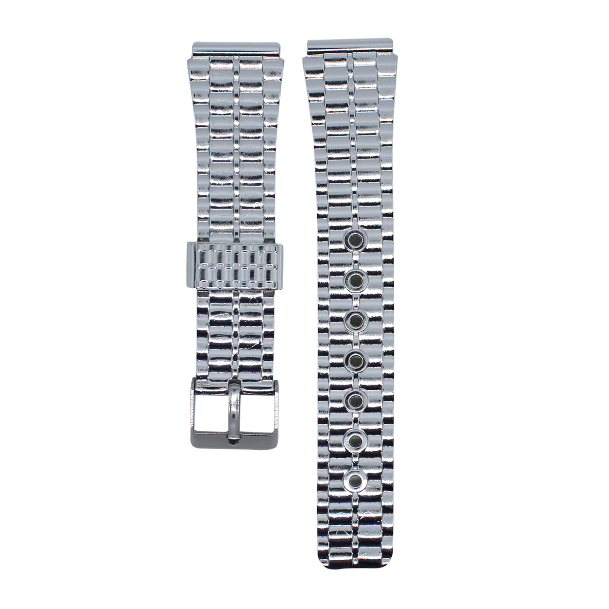 P3342S.18.7-PULSO PVC PLATEADA HEBILLA PLATEADA #18