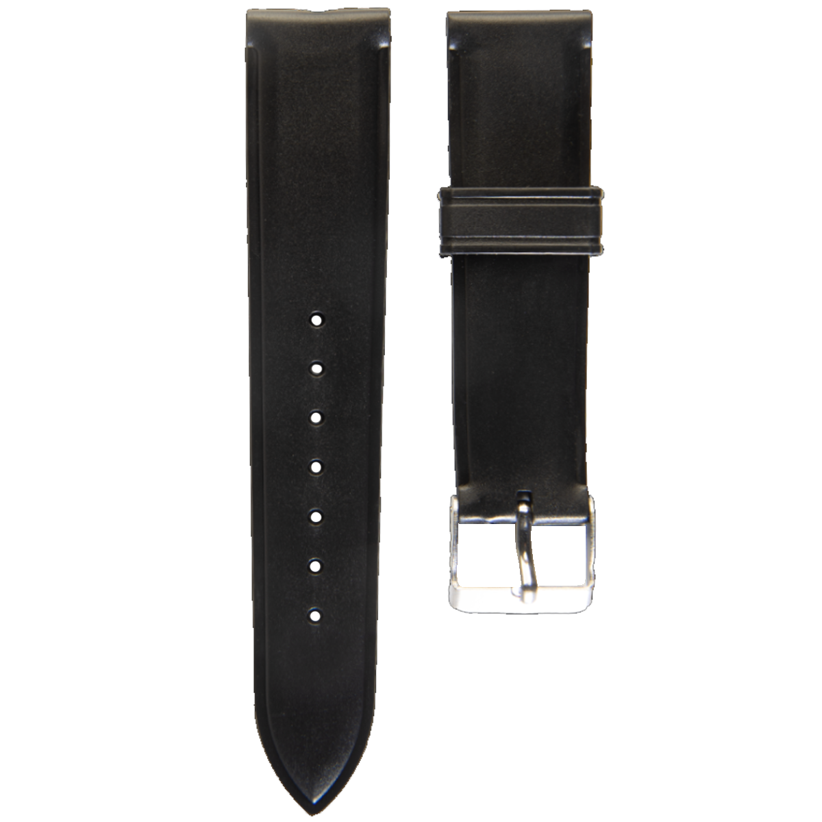 P9848S.18.1-PULSO PVC NEGRO LISO HEBILLA METAL #18