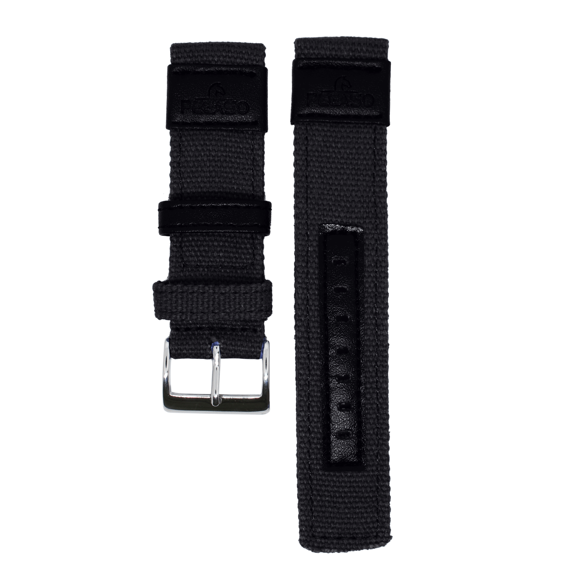 PL558S.22.0101-PULSO PEGASO NYLON CUERO NEGRO NEGRO#22