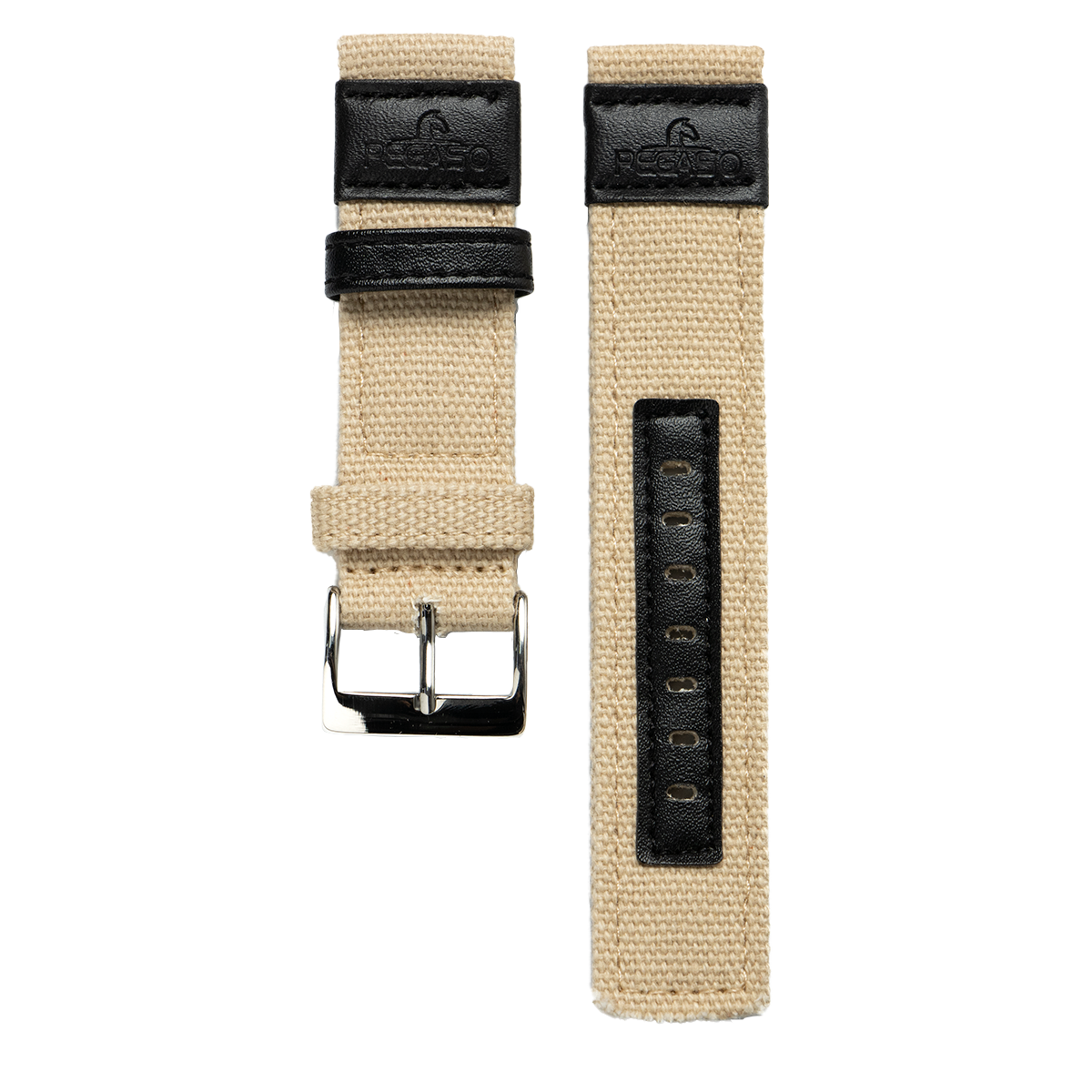 PL558S.22.0501-PULSO PEGASO NYLON CUERO CACQUI NEGRO#22