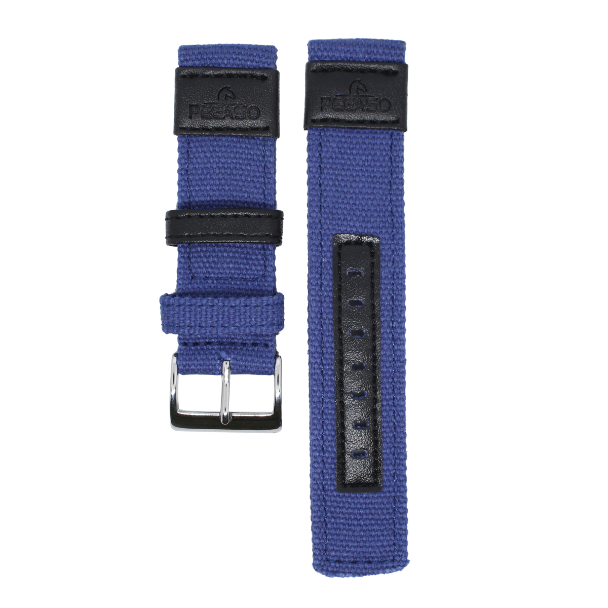 PL558S.22.1601-PULSO PEGASO NYLON CUERO AZUL NEGRO#22