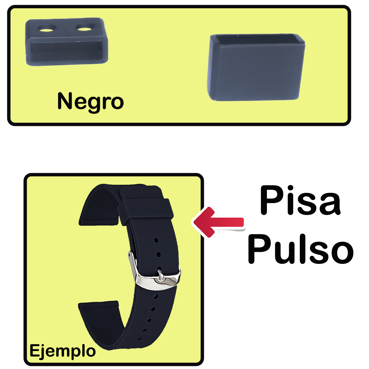 PU007.18.1-PISA PULSO EN PU ANCHO NEGRO #18