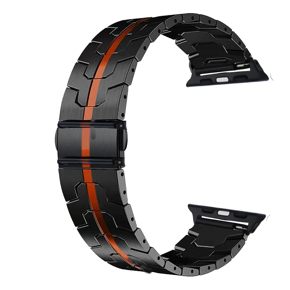 SABK6.22X35-PULSO ACERO PAVONADO FRANJA ROJA # 22X35 MM