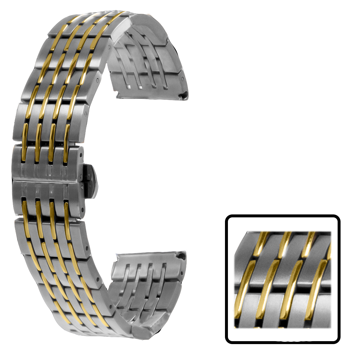 ST003SRG.24-PULSO METAL ACERO SOLIDO BICOLOR ORO ROS