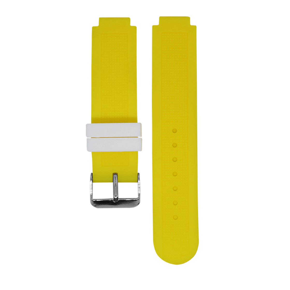 ST03.14.1022-PULSOS SILICONA DOBLE COLOR AMARILLO-BL.