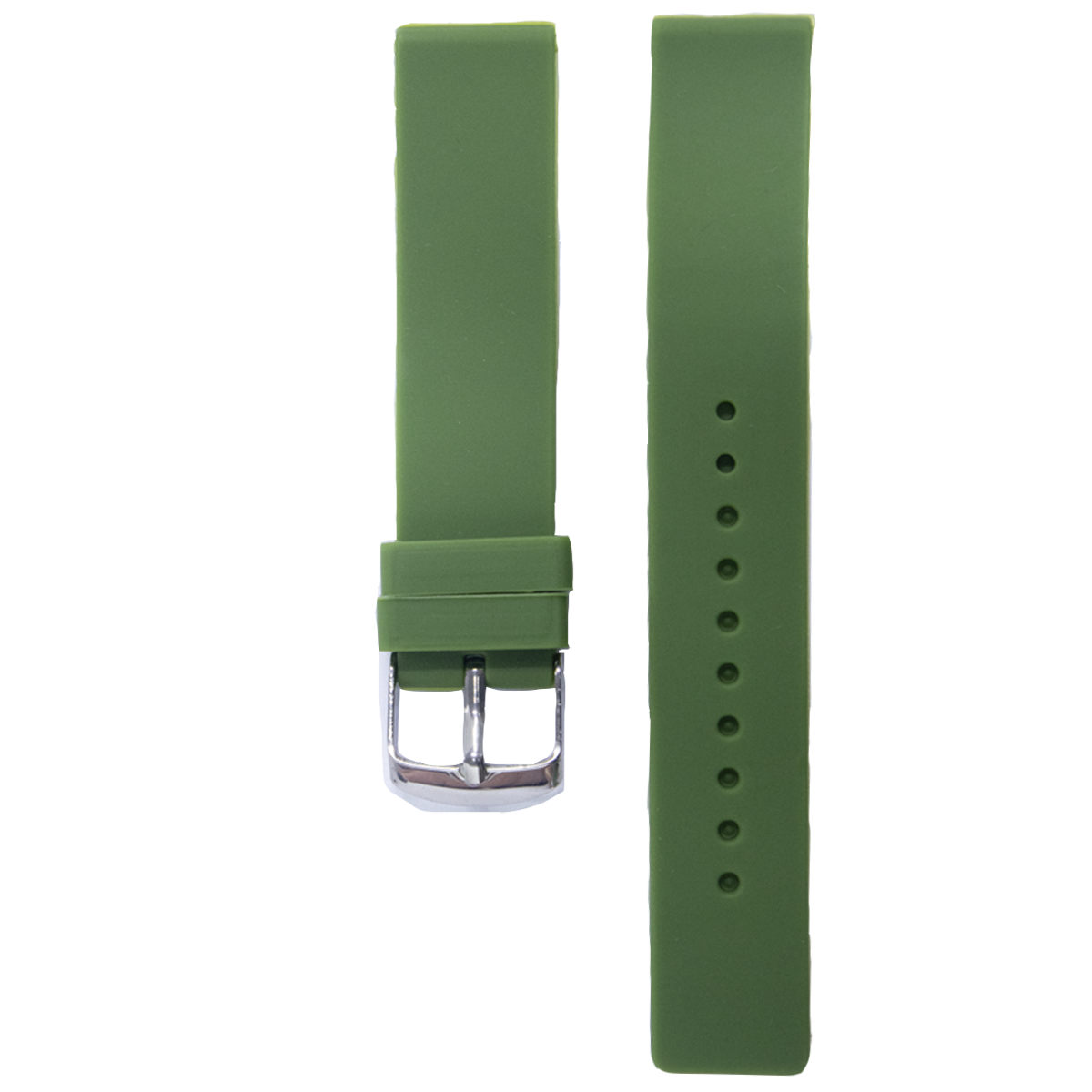 T15.12.11-PULSO SILICONA VERDE MILITAR #12