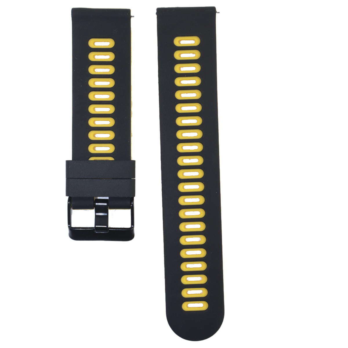 ZC001BK.20.0110-PULSO SILICONA ANTI-POLVO NEGRO CON AMARILLO #20