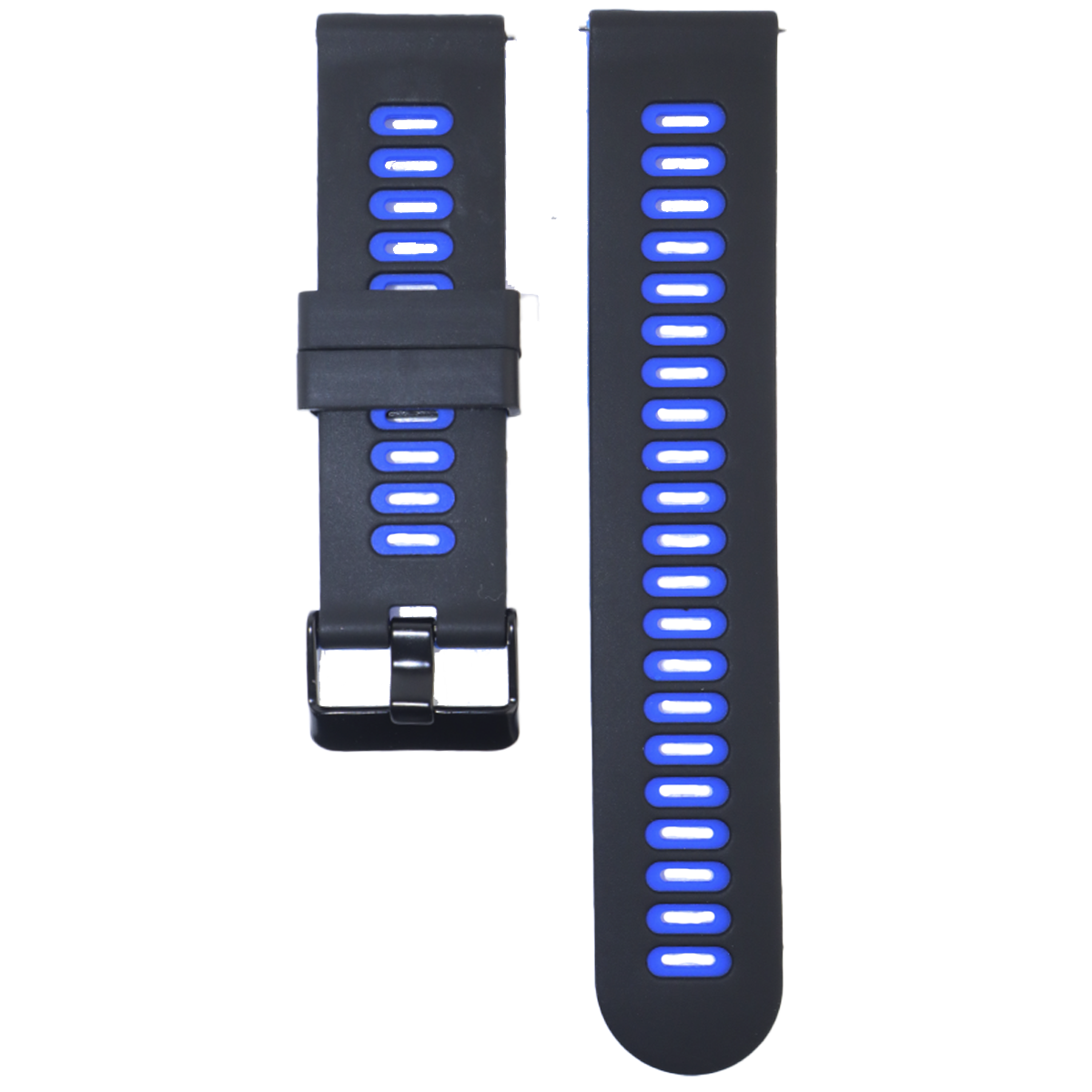 ZC001BK.22.0113-PULSO SILICONA ANTI-POLVO NEGRO CON AZUL REY #22