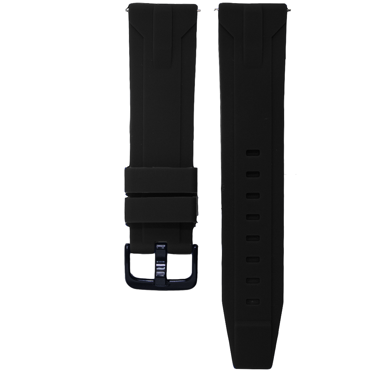 ZC011BK.22.1-PULSO SILICONA NEGRO ANTI-POLVO CON PASADOR #22