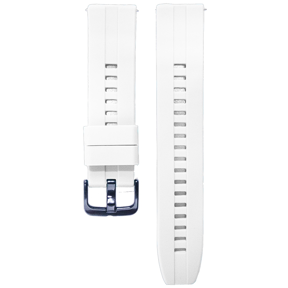 ZC011BK.22.22-PULSO SILICONA BLANCO ANTI-POLVO CON PASADOR #22