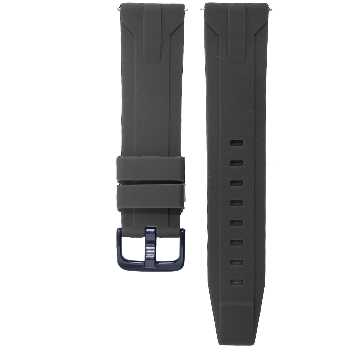 ZC011BK.22.7-PULSO SILICONA GRIS ANTI-POLVO CON PASADOR #22