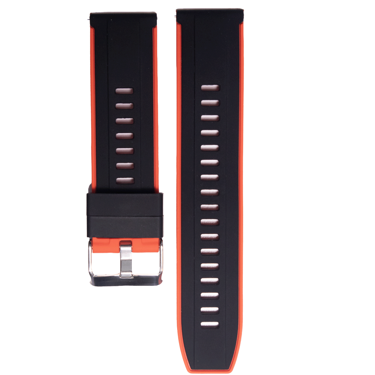 502SK.20.0106-PULSO SILICONA CON PASADOR NEGRO CON ROJO # 20