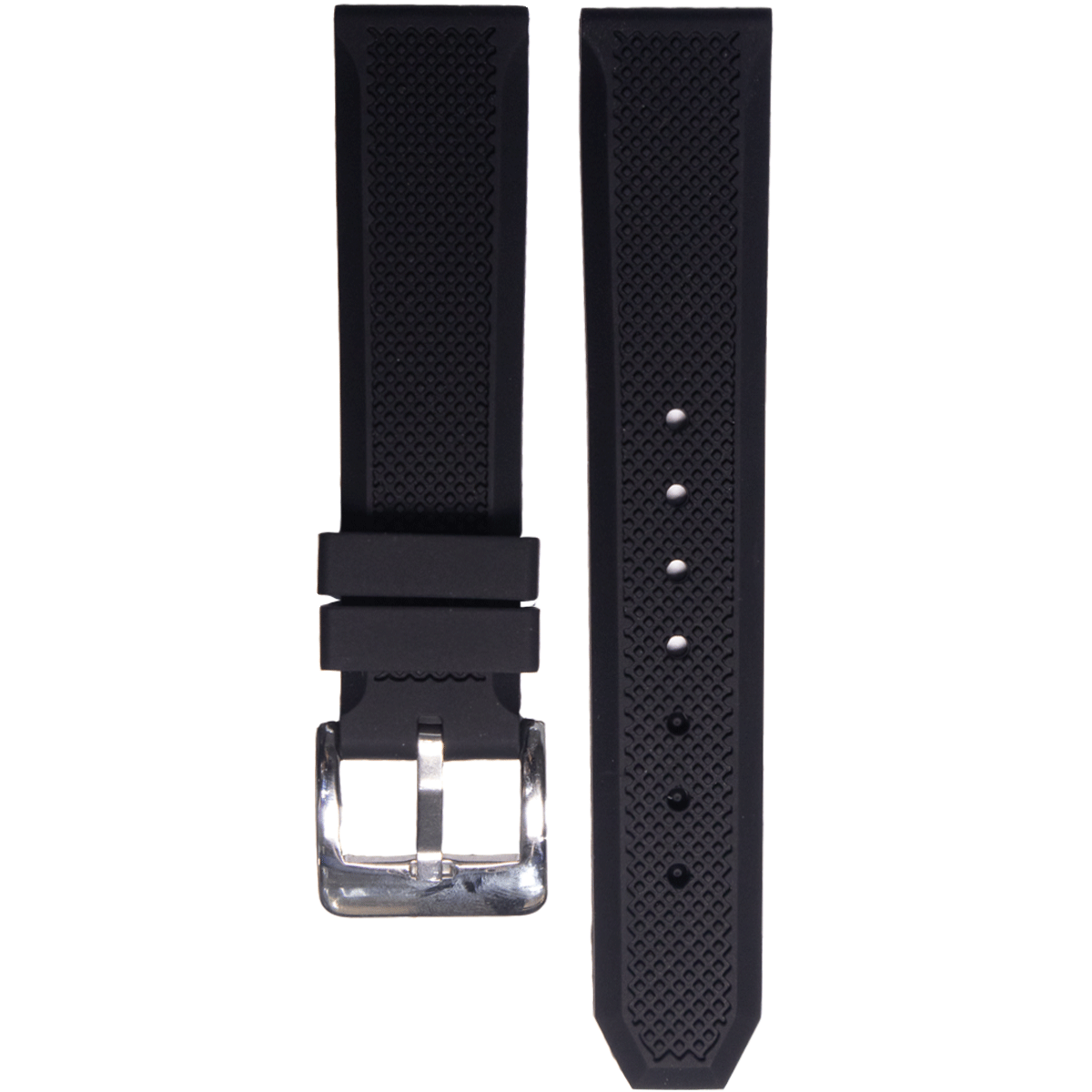 CT60SK.22.1-PULSO SILICONA NEGRO HEBILLA METAL