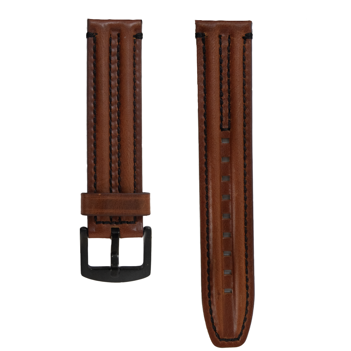 P7A1K1ABK.20.401-PULSO PEGASO CUERO 2AB. BRANDY HILO NEGRO # 20