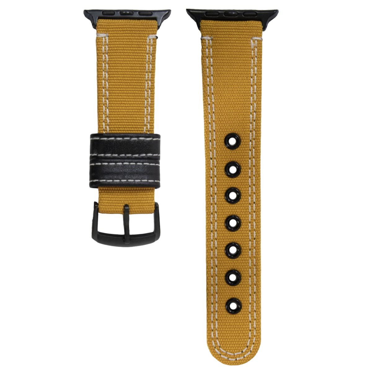 PNYC5ABK.20X35.1022-PULSO PEGASO NYLON CUERO AMARILLO HILO BLANCO # 20X35