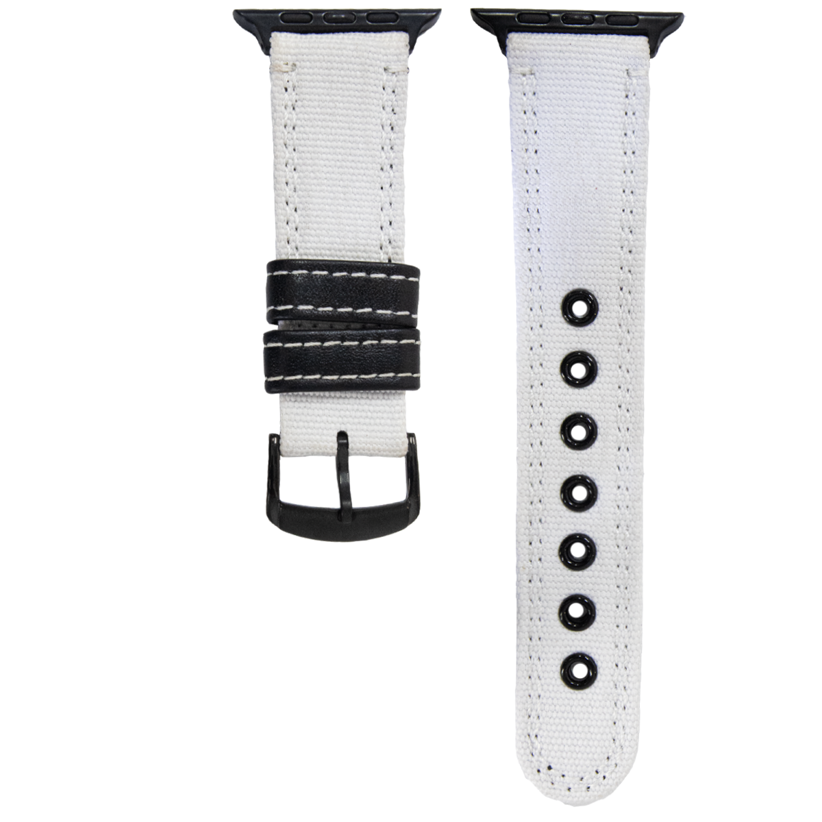 PNYC5ABK.20X35.2222-PULSO PEGASO NYLON CUERO BLANCO HILO BLANCO # 20X35