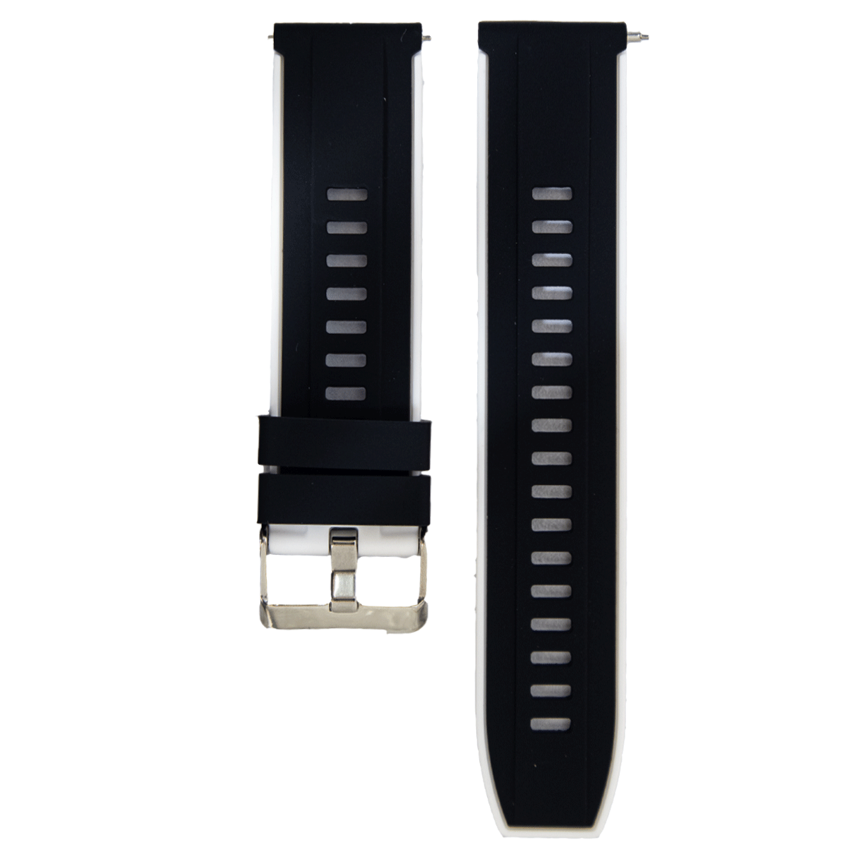 502SK.20.2201-PULSO SILICONA CON PASADOR BLANCO CON NEGRO # 20