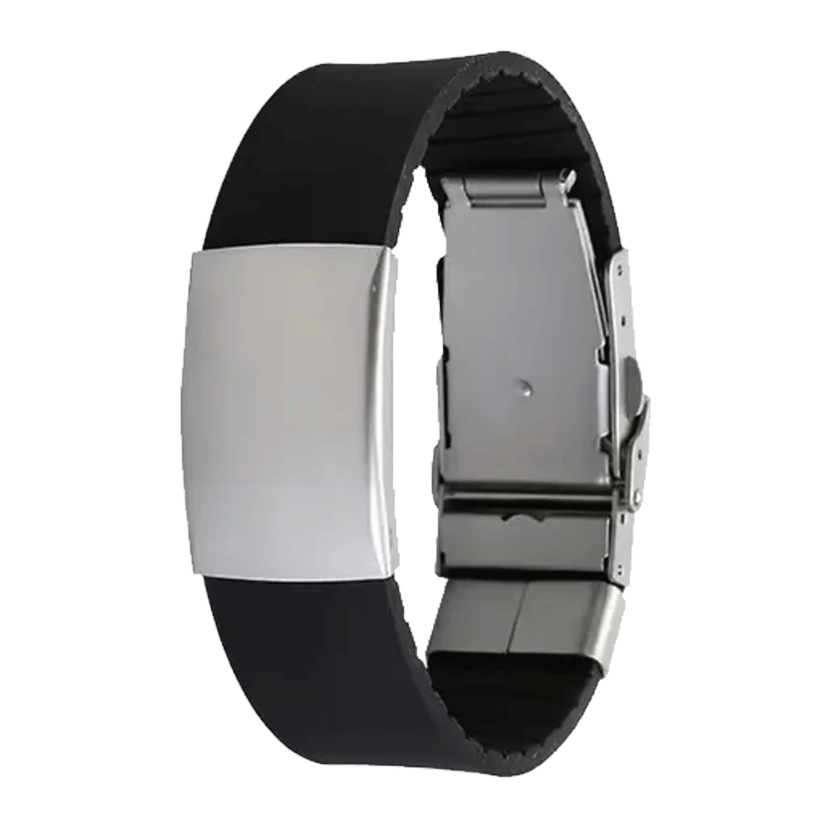 C09CH4S.1-PULSERA SILICONA NEGRO PARA DATOS PERSONALES