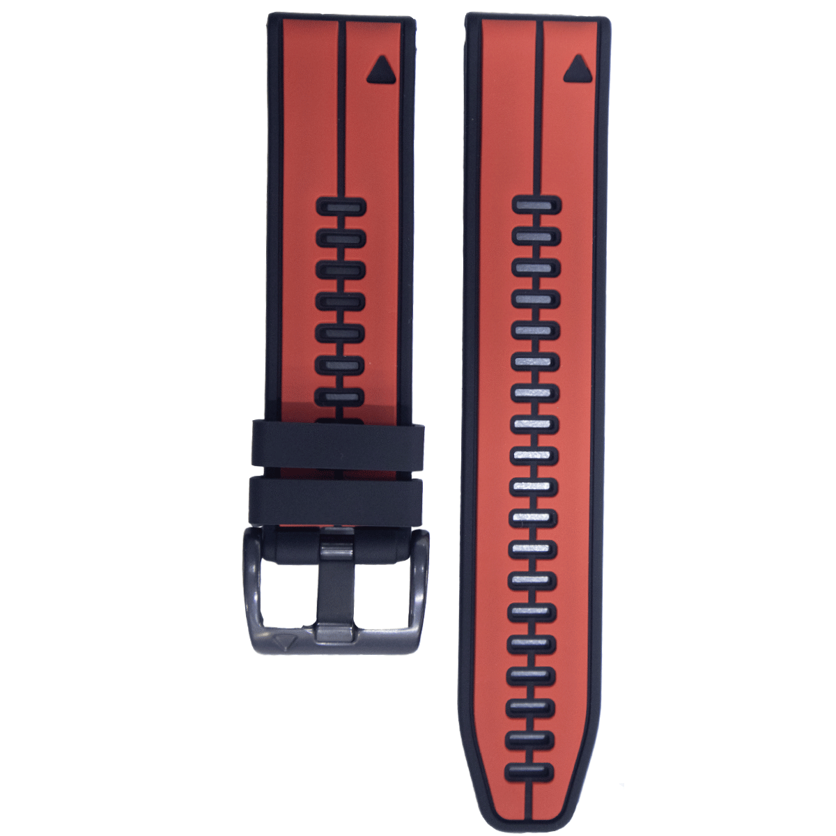 F6BK.22.0601-PULSO SILICONA GM. ROJO CON NEGRO # 22