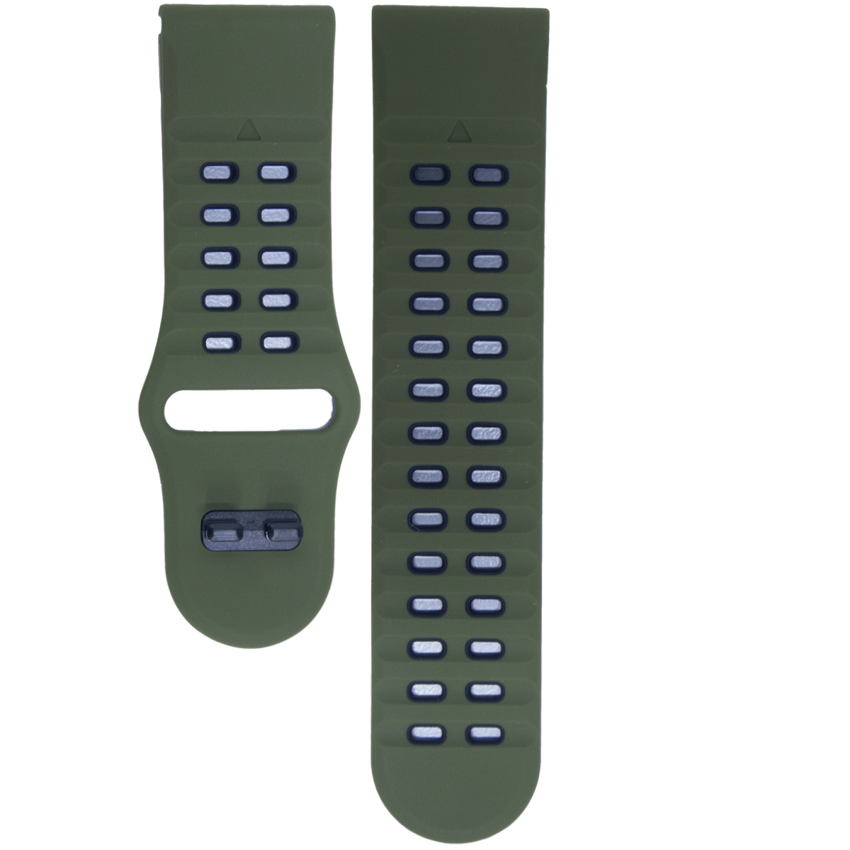 FEN.22.1101-PULSO SILICONA GM. VERDE MILITAR CON NEGRO  # 22