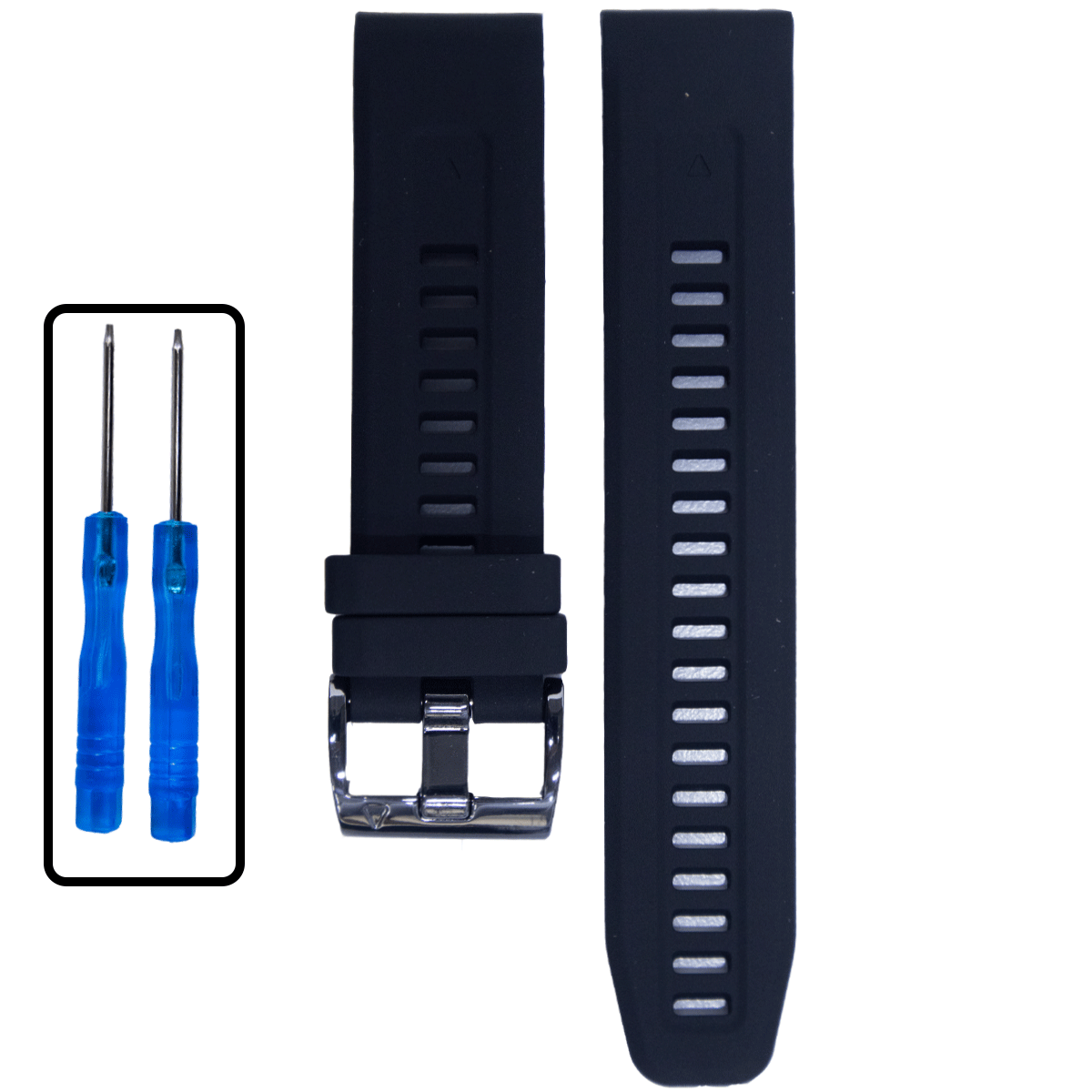 GM001BK.22.1-PULSO SILICONA GM. NEGRO #22