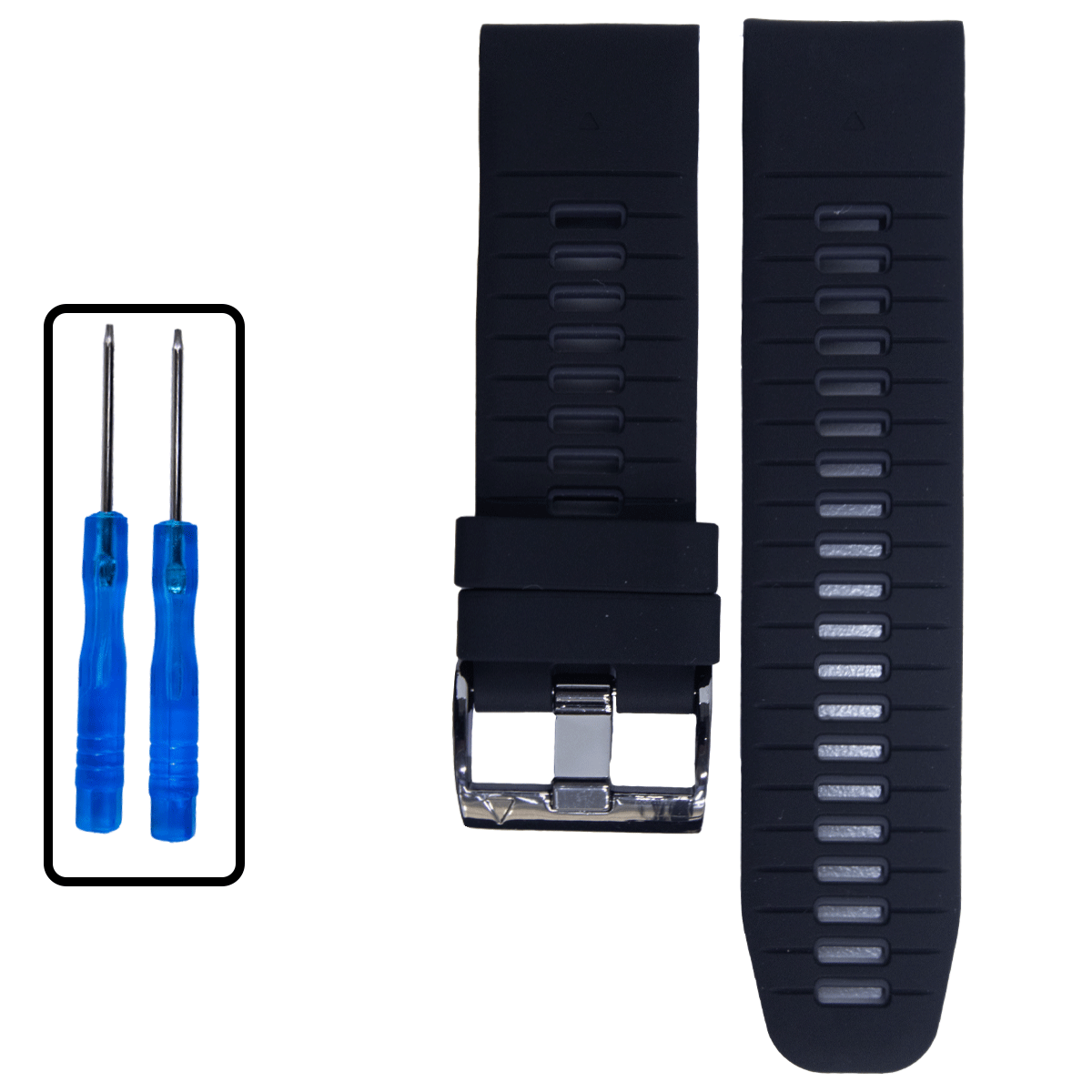 GM002BK.22.0107-PULSO SILICONA GM. NEGRO GRIS #22