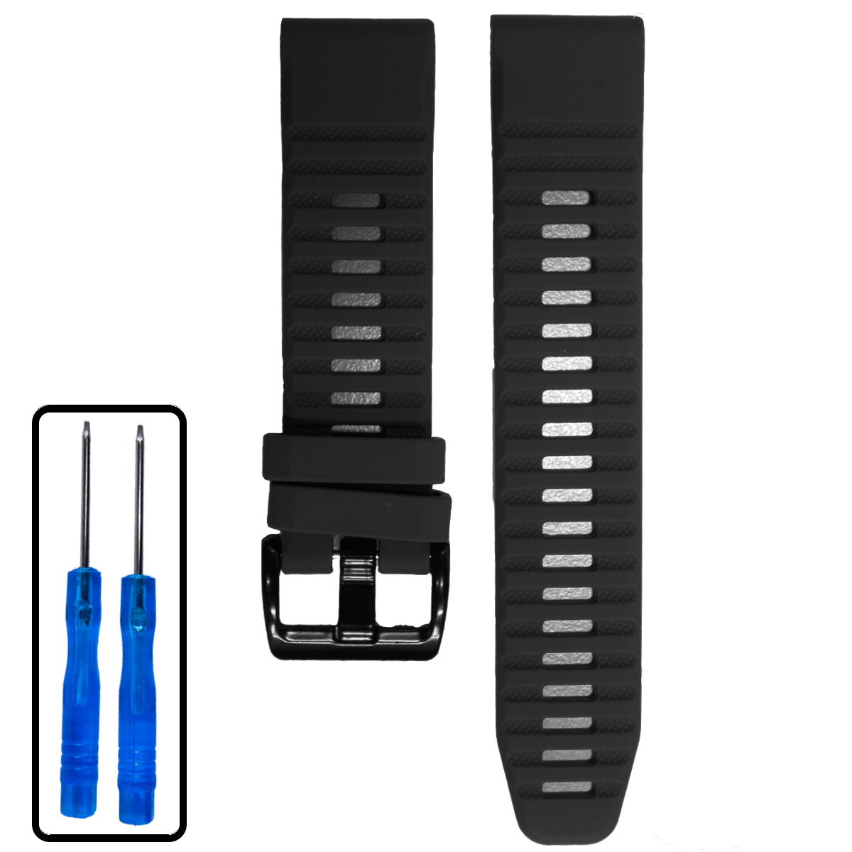 GM003BK.22.1-PULSO SILICONA GM. NEGRO #22