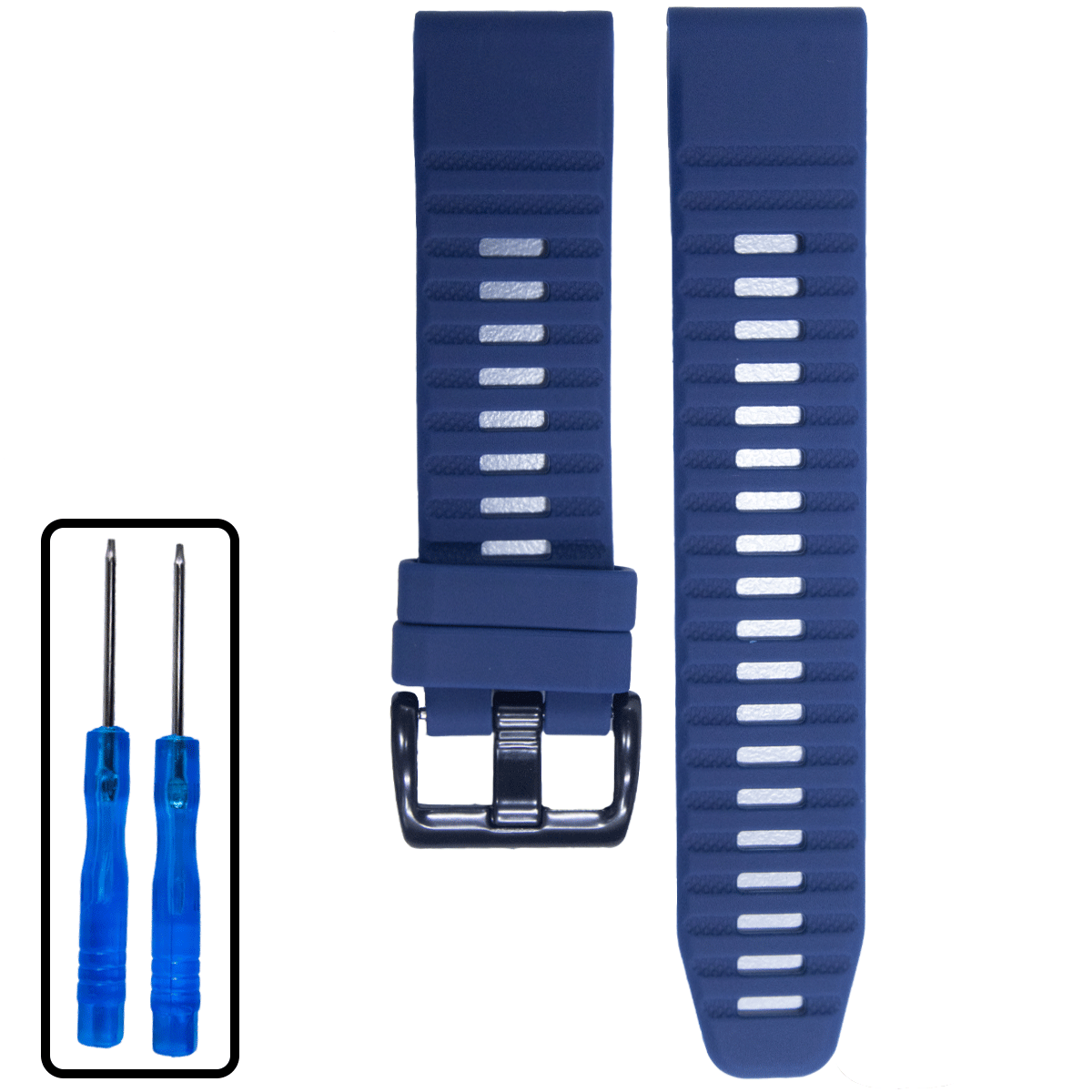 GM003BK.22.16-PULSO SILICONA GM. AZUL OSCURO #22