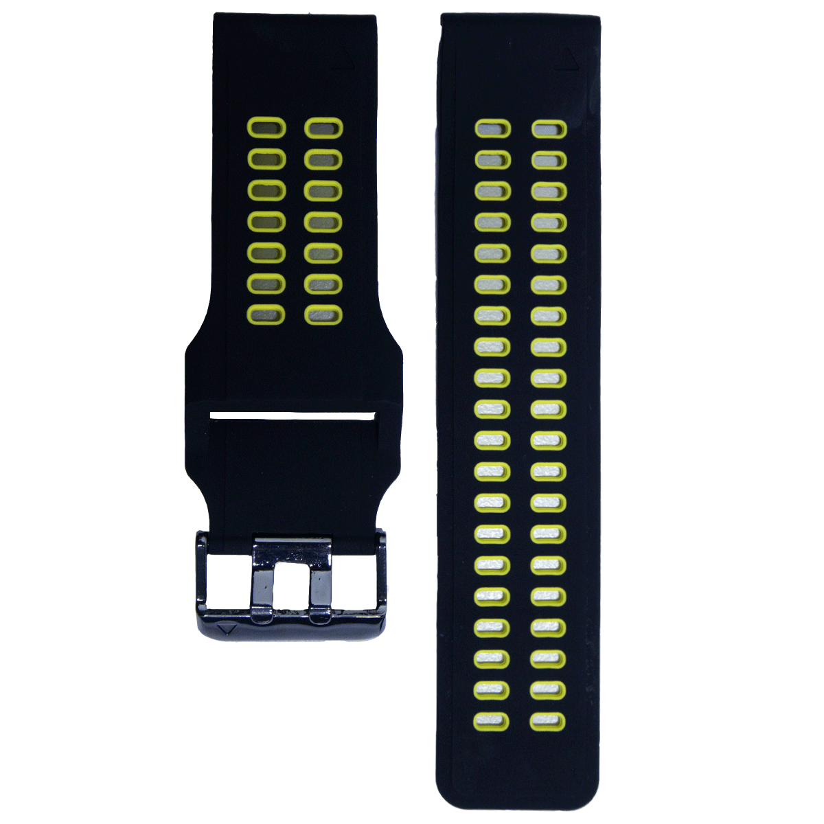 GM006BK.22.0110-PULSO SILICONA GM. NEGRO AMARILLO # 22