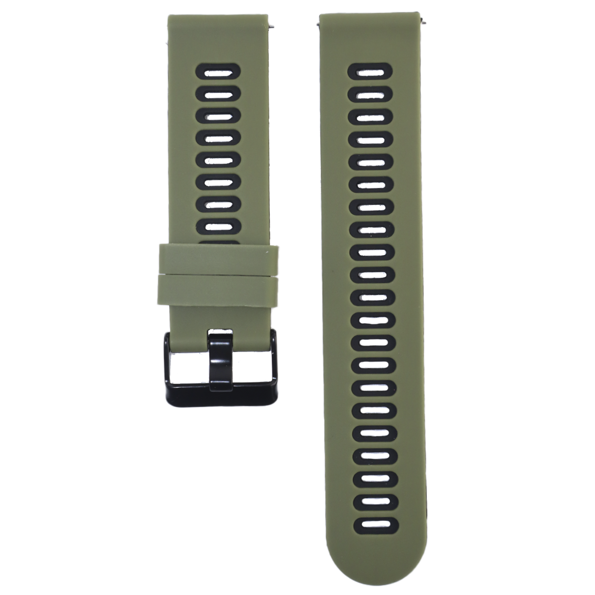 ZC001BK.22.1101-PULSO SILICONA ANTI-POLVO VERDE MILITAR CON NEGRO #22