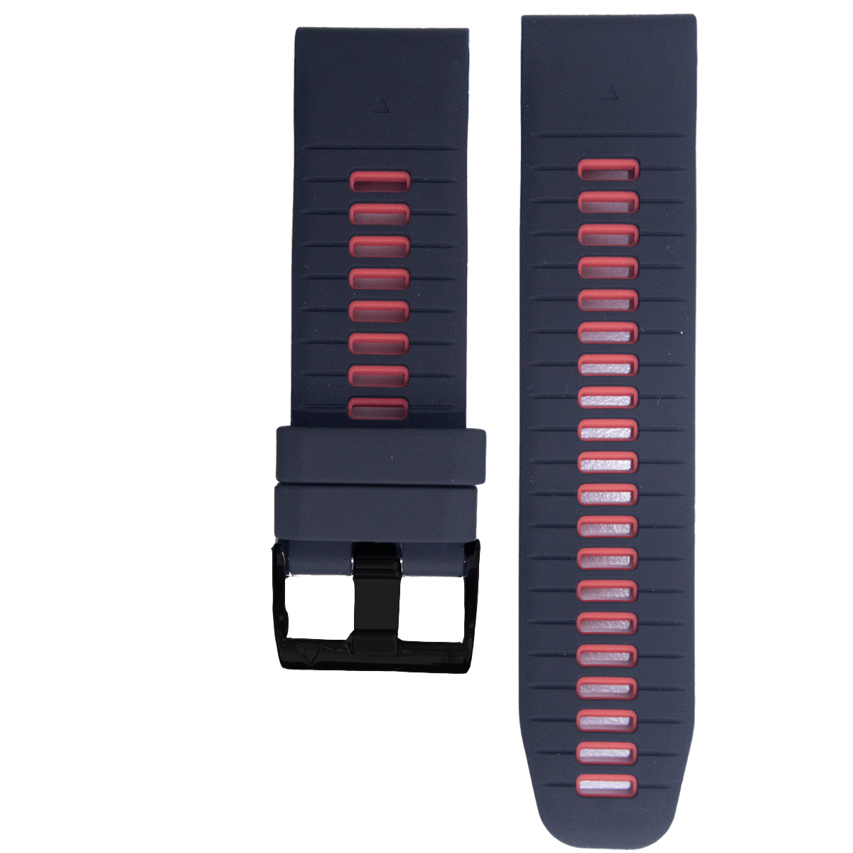 F7-19BK.22.0106-PULSO SILICONA GM. NEGRO  CON ROJO # 22