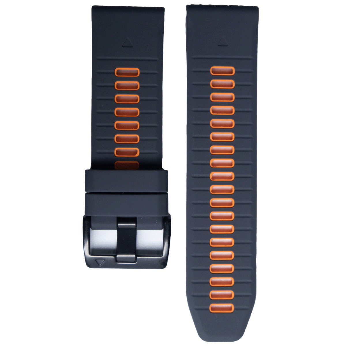 F7-19BK.22.0119-PULSO SILICONA GM. NEGRO CON NARANJA #22