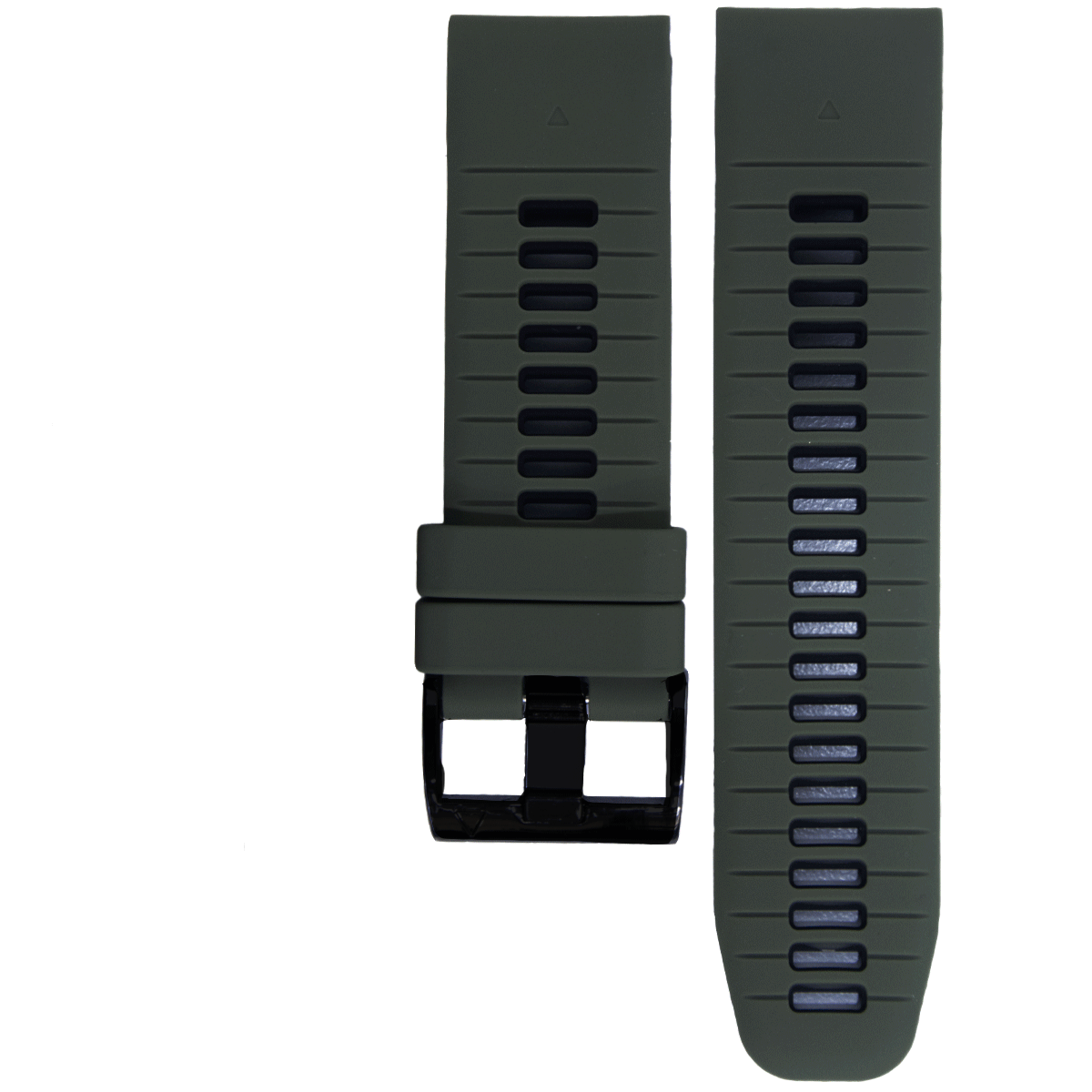 F7-19BK.22.1101-PULSO SILICONA GM. VERDE MILITAR CON NEGRO  # 22